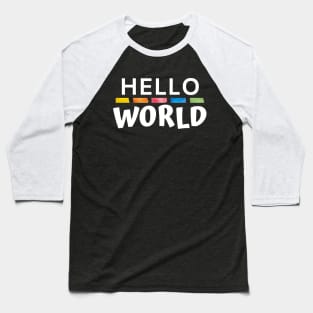 Hello World WP Joke (white) Baseball T-Shirt